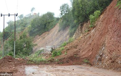 Many parts of Nepal are at risk of landslides, as well as floods.